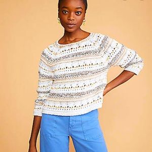 EUC Lou & Grey cropped beachcomber sweater size m